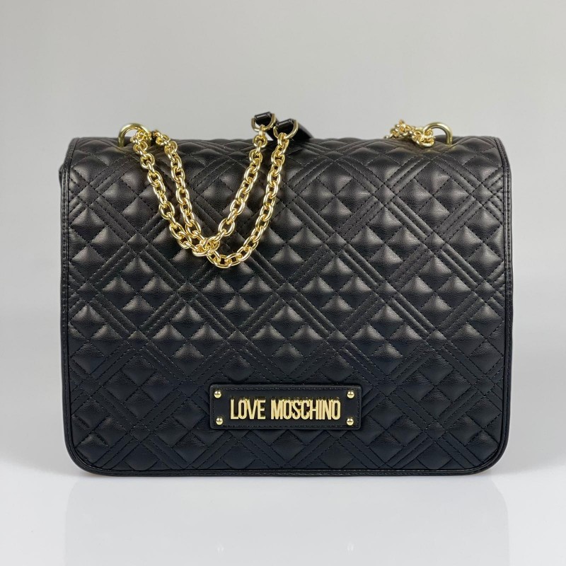 Love Moschino New Shiny Quilted Maxi Nera