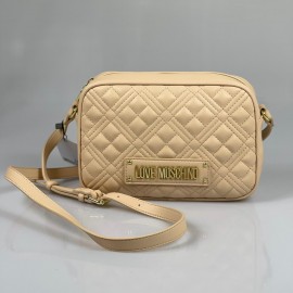 Love moschino Camera Bag Shiny Quilted Nude